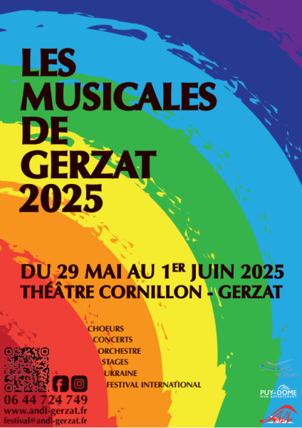 Les Musicales de Gerzat – Par l’ANDL – Du 29 au 31 mai 2025 – Théâtre Cornillon