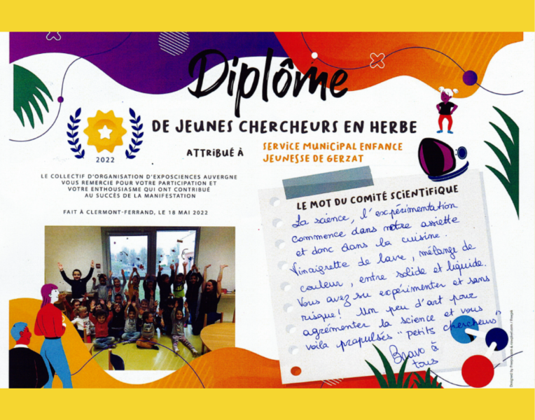 Des enfants de l’accueil de loisirs récompensés lors d’ExpoSciences Auvergne