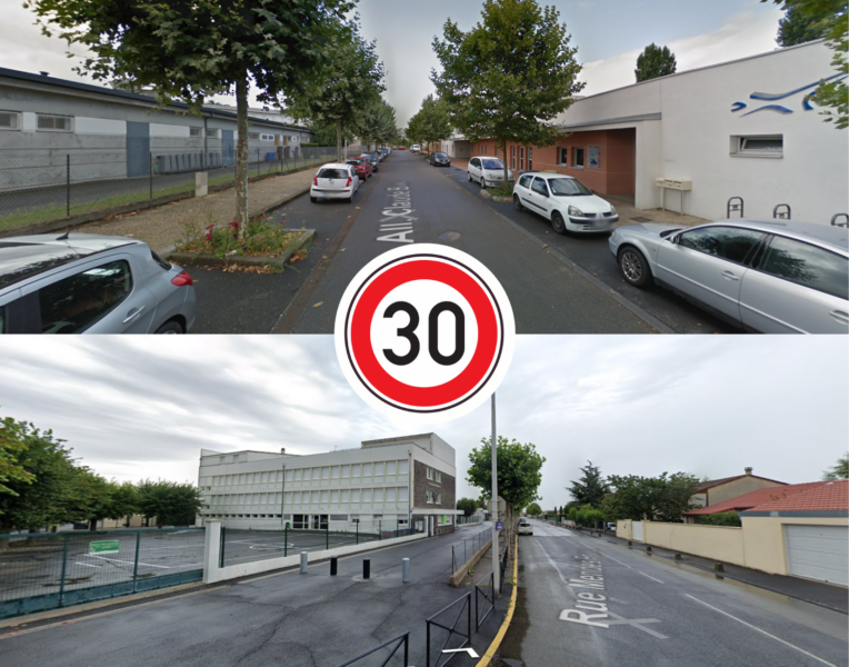 Réglementation limitation de vitesse Allée Claude Bois et Rue Mendès France