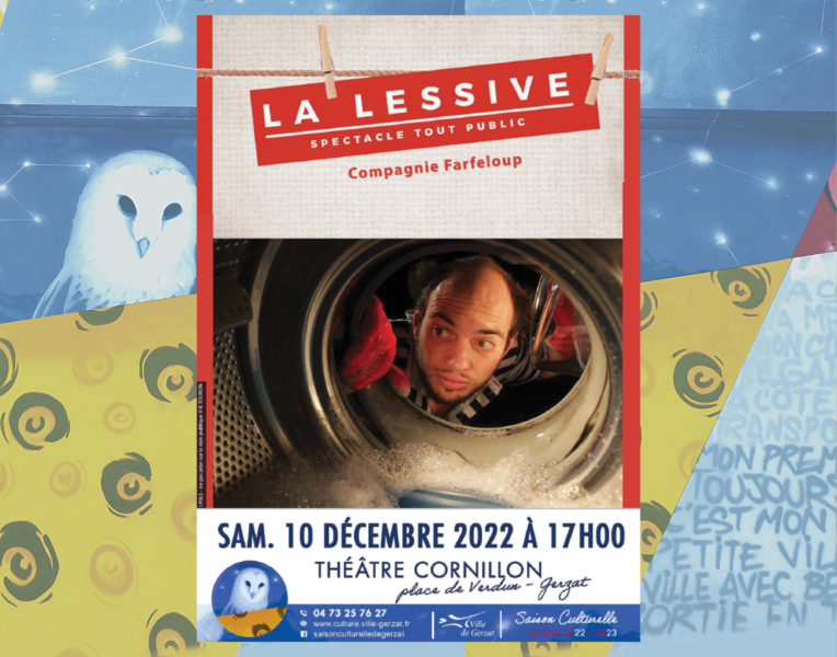“La Lessive”, diabolo / clown, Samedi 10 décembre 17h, Théâtre Cornillon