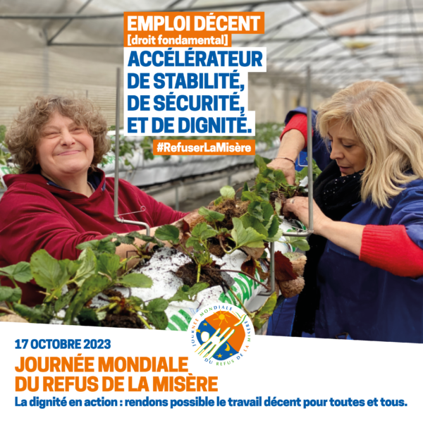Animations pour la journée mondiale du refus de la misère – Samedi 14 octobre de 14h à 23h – Maison de quartier des Vergnes – Clermont-Ferrand