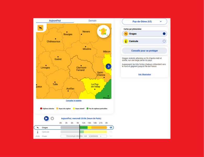 Alerte Météo : Terrains de sport et parcs fermés ce mercredi 25 juin à partir de 16 h