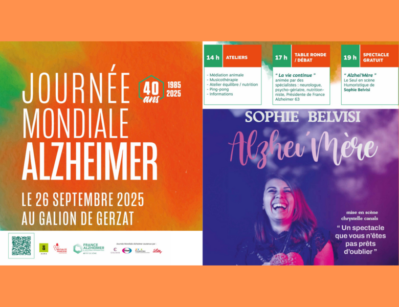Journée mondiale Alzheimer – Vendredi 26 septembre à partir de 14 h – Salle Le Galion