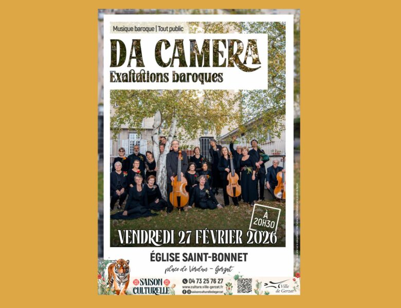 DA CAMERA – Vendredi 27 février à 20h30 – Église Saint-Bonnet à Gerzat