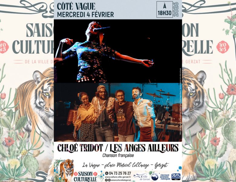 Côté Vague – Chloé Trudot + Les Anges Ailleurs (chanson française) – Mercredi 4 février à 18 h 30 à La Vague