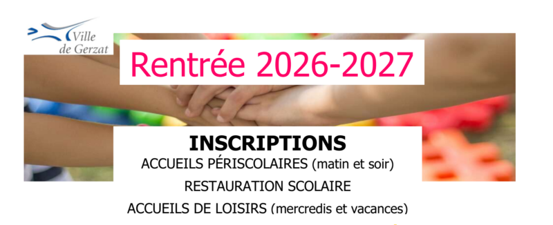 Inscriptions 2026 – 2027 au SMEJ et à la restauration municipale – Jusqu’au 26 juin (en présentiel) ou 28 juin (en ligne) 2026